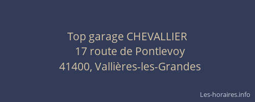 Top garage CHEVALLIER