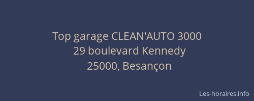 Top garage CLEAN'AUTO 3000