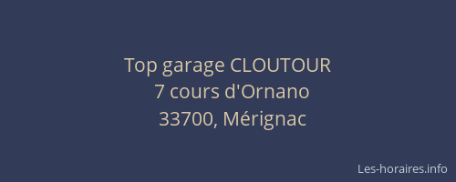 Top garage CLOUTOUR