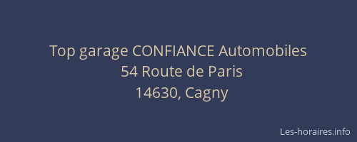 Top garage CONFIANCE Automobiles