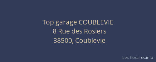 Top garage COUBLEVIE