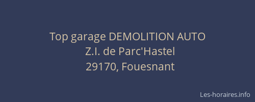 Top garage DEMOLITION AUTO