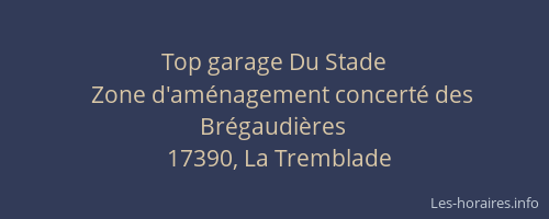 Top garage Du Stade