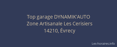 Top garage DYNAMIK'AUTO
