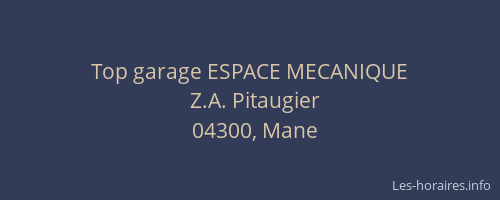 Top garage ESPACE MECANIQUE
