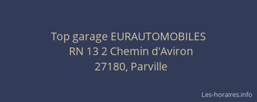 Top garage EURAUTOMOBILES