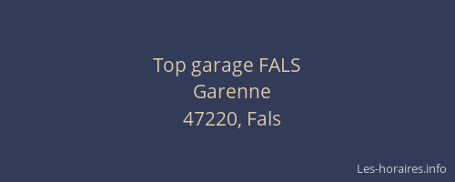 Top garage FALS