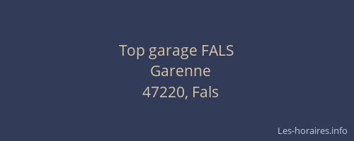 Top garage FALS