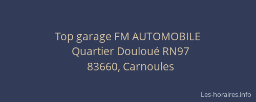 Top garage FM AUTOMOBILE