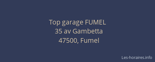 Top garage FUMEL