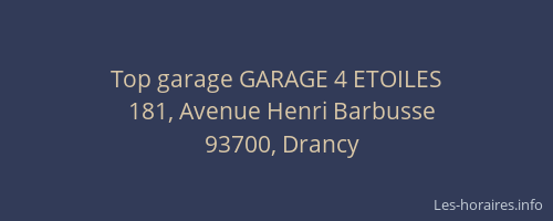 Top garage GARAGE 4 ETOILES