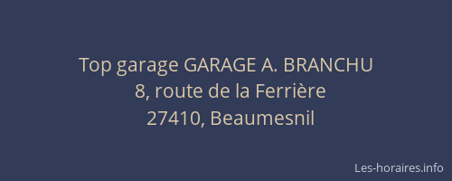 Top garage GARAGE A. BRANCHU
