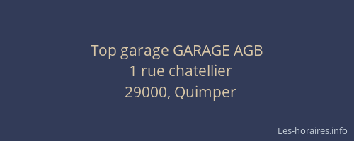 Top garage GARAGE AGB