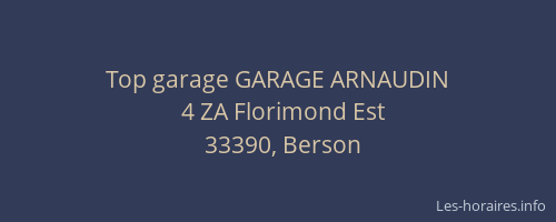 Top garage GARAGE ARNAUDIN