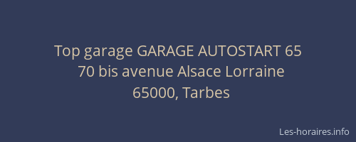 Top garage GARAGE AUTOSTART 65