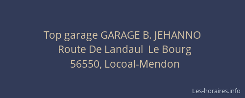 Top garage GARAGE B. JEHANNO
