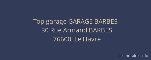 Top garage GARAGE BARBES