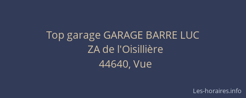 Top garage GARAGE BARRE LUC