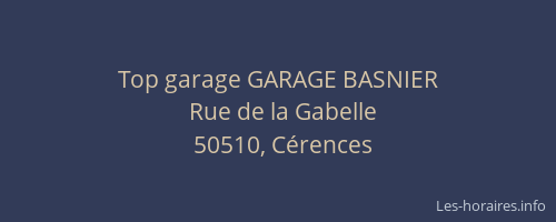 Top garage GARAGE BASNIER
