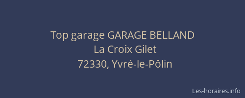 Top garage GARAGE BELLAND