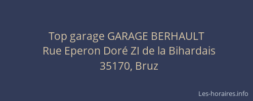 Top garage GARAGE BERHAULT