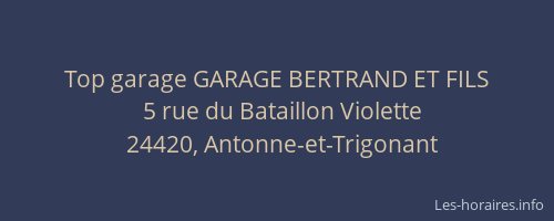 Top garage GARAGE BERTRAND ET FILS