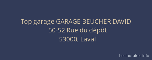 Top garage GARAGE BEUCHER DAVID