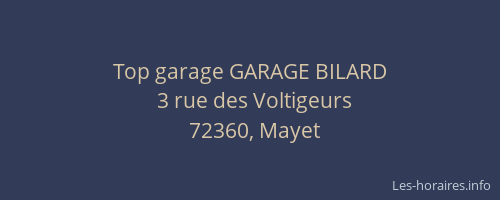 Top garage GARAGE BILARD