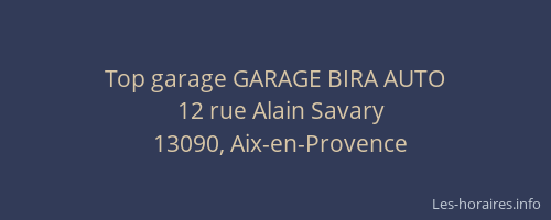 Top garage GARAGE BIRA AUTO