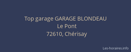 Top garage GARAGE BLONDEAU