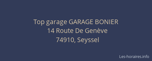 Top garage GARAGE BONIER