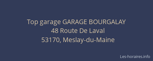 Top garage GARAGE BOURGALAY