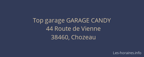 Top garage GARAGE CANDY