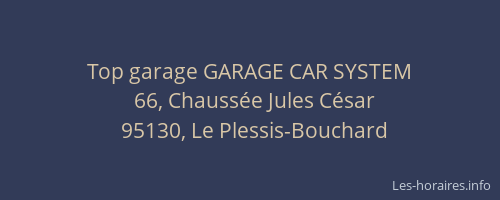 Top garage GARAGE CAR SYSTEM