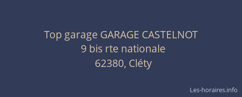 Top garage GARAGE CASTELNOT