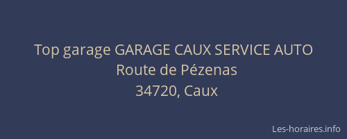 Top garage GARAGE CAUX SERVICE AUTO
