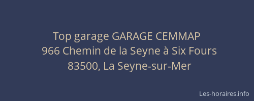 Top garage GARAGE CEMMAP