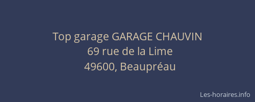 Top garage GARAGE CHAUVIN