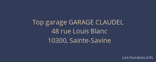 Top garage GARAGE CLAUDEL