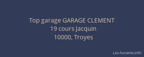 Top garage GARAGE CLEMENT