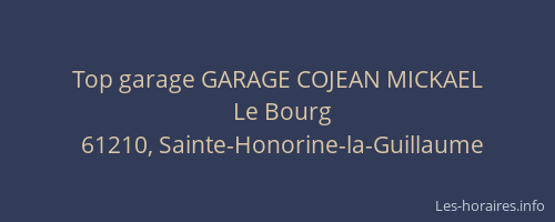 Top garage GARAGE COJEAN MICKAEL
