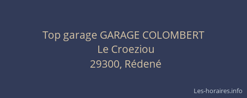 Top garage GARAGE COLOMBERT