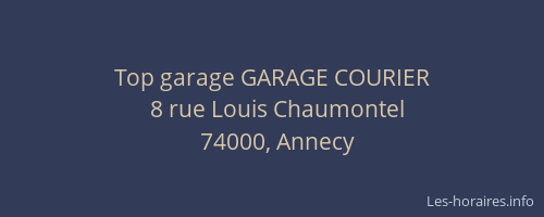 Top garage GARAGE COURIER