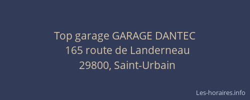 Top garage GARAGE DANTEC