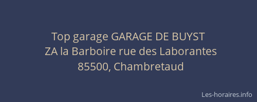 Top garage GARAGE DE BUYST