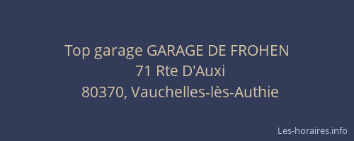 Top garage GARAGE DE FROHEN