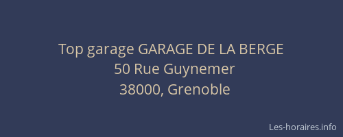 Top garage GARAGE DE LA BERGE