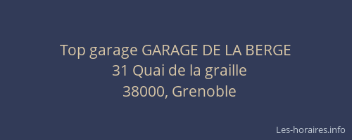 Top garage GARAGE DE LA BERGE