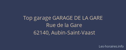 Top garage GARAGE DE LA GARE