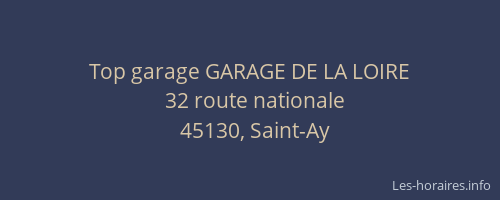 Top garage GARAGE DE LA LOIRE